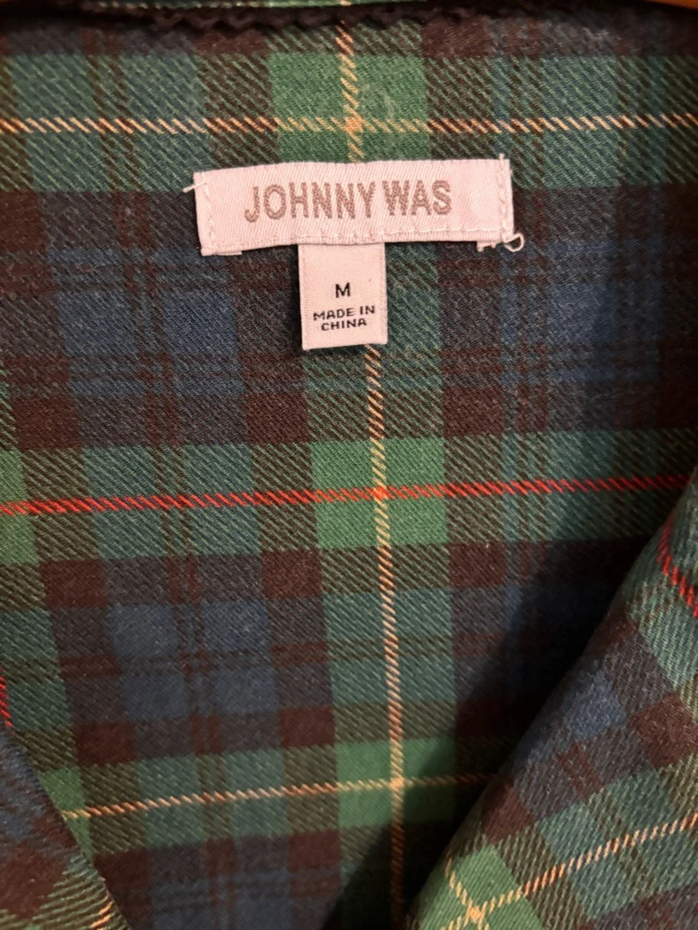 Johnny Was RHODA LONG Plaid Flannel Embroidered PJ SET - Picture 8 of 16